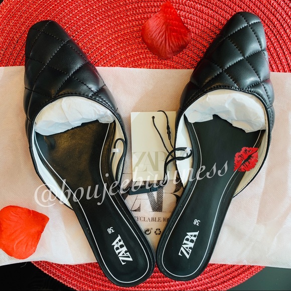 ZARA BNWT Quilted Flats - Picture 6 of 6